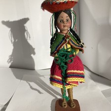 Vintage Handmade Folk Art Doll -read description