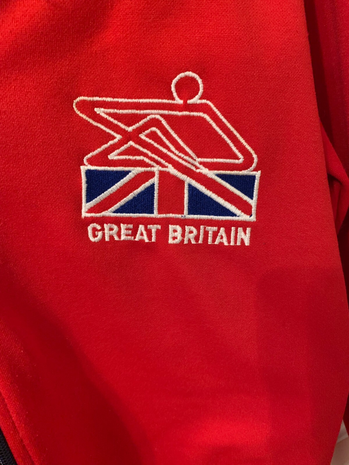 FILA Rara Giacca Pista Indossata 1968 Bukta Gran Bretagna Olimpiadi Squadra Canottaggio Giochi Med.