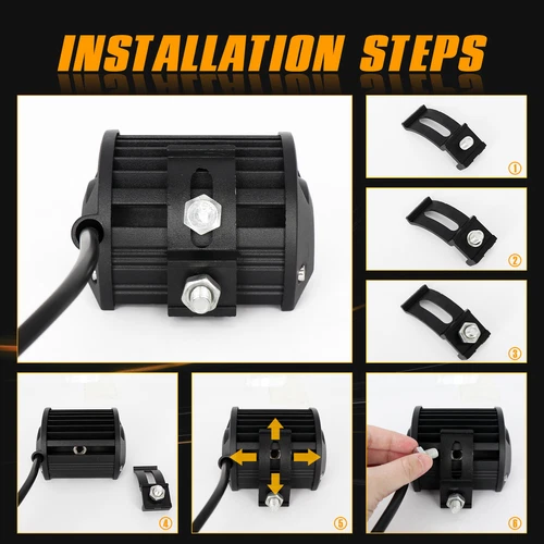 LED Fog Light Pods+ Hood Ditch Mount Bracket +Wiring For 1995-2004 Tacoma Tacoma - Bild 17 von 20