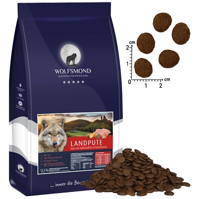 Hundefutter 12 kg Wolfsmond Landpute Getreidefrei Turkey Trockenfutter Hund