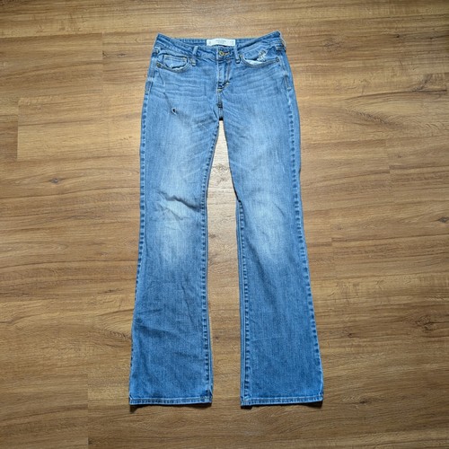 Vintage Abercrombie & Fitch Bootcut Jeans Women 0R Denim Distressed Low Rise Y2K
