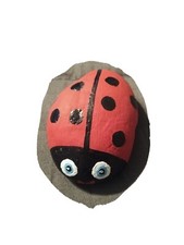 Ladybug Garden Rock