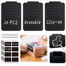 54-Piece Set of Basket Labels Clip On For Storage Bins: Erasable Plastic 20