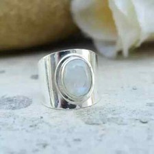 Rainbow Moonstone 925 Sterling Silver Handmade Statement Jewelry All Size C552