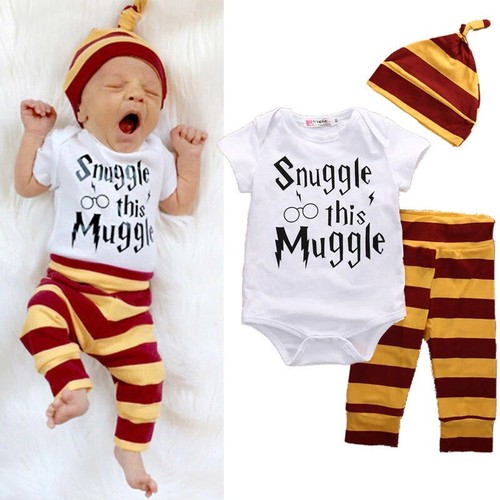 Harry Potter Hogwarts nuevo conjunto de ropa de Bebé Chicos Chicas Ropa De  Manga Corta 3ps | eBay