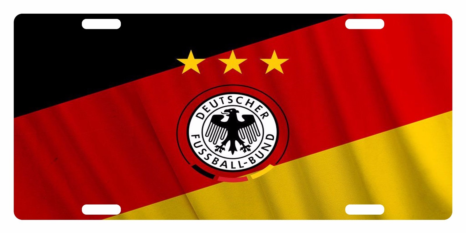 GERMANY Flag Custom License Plate GERMAN Emblem Deutschland Version 2
