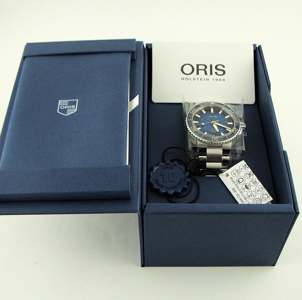 azuu  New 2025 Oris Aquis Date Steel Blue Dial 41mm 01 400 7769