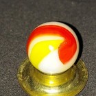 Akro Agate SPECIAL Corkscrew Marble, Yellow, White, Orange, .65 — photo 4