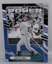 2021 Panini Absolute Chipper Jones Braves HOF Power Green Parallel