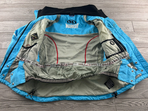 Markers Gore-Tex Womens Sz 6 Hooded Coat Ski Jacket Snowboarding Blue - Picture 4 of 11
