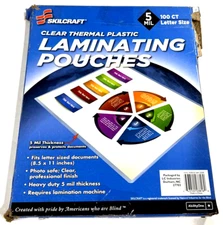 Skilcraft Thermal Laminating Pouches 5Mil NSN6412250 (Damaged Packaging)