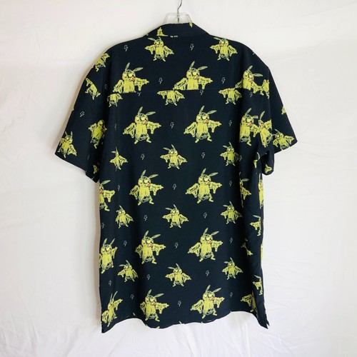 Retro Rifle Evolution Mens Pokemon Pickachu Mens Hawaiian Button Shirt Size XL - Picture 4 of 5