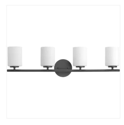 Progress Lighting P2160-31 4-Light 31''W Bathroom Vanity Light w/Etched Glass