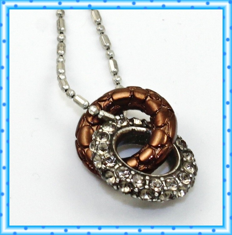 ネックレス・ペンダント Tiny Pebble Long Necklace Brighton Pebble Pave Pendant Chocolate Mini Necklace | eBay