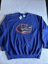 Florida Gators Blue Pullover Sweater Large Logo NWT Size XL Y2K Cotton Polyester