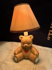 House of Lloyd Bear Lamp Big Heart Nightlight Heart Light Not Working 1990 11"