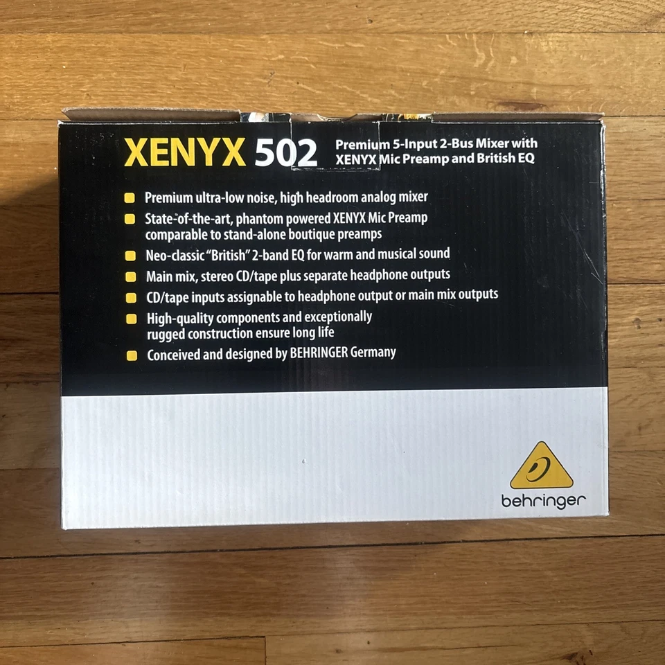 Behringer Xenyx 502 Premium 5-Input 2-Bus Mixer BRAND NEW IN BOX - Image 4 of 4