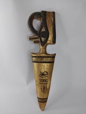 RARE ANTIQUE ANCIENT EGYPTIAN Statue Hanger 2 Eye of Horus Carving Hieroglyphic