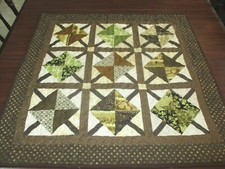 Hand Made Quilted Table Runner/ Topper /Mat 25" x 25" Multi Colors