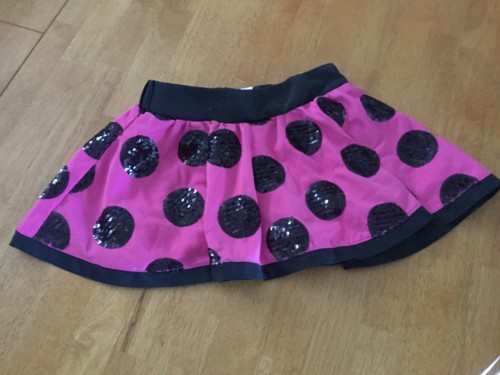 Girls Justice Pink \u0026 Black Polka Dot 