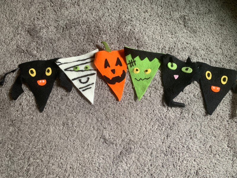 Felt Halloween Bunting Banner