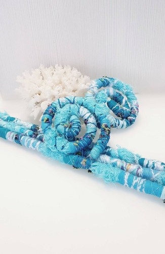 Turquoise MERMAID Loc Tie Bendable Dread Tie Dreadlock accesories Loc Tie - Picture 2 of 9