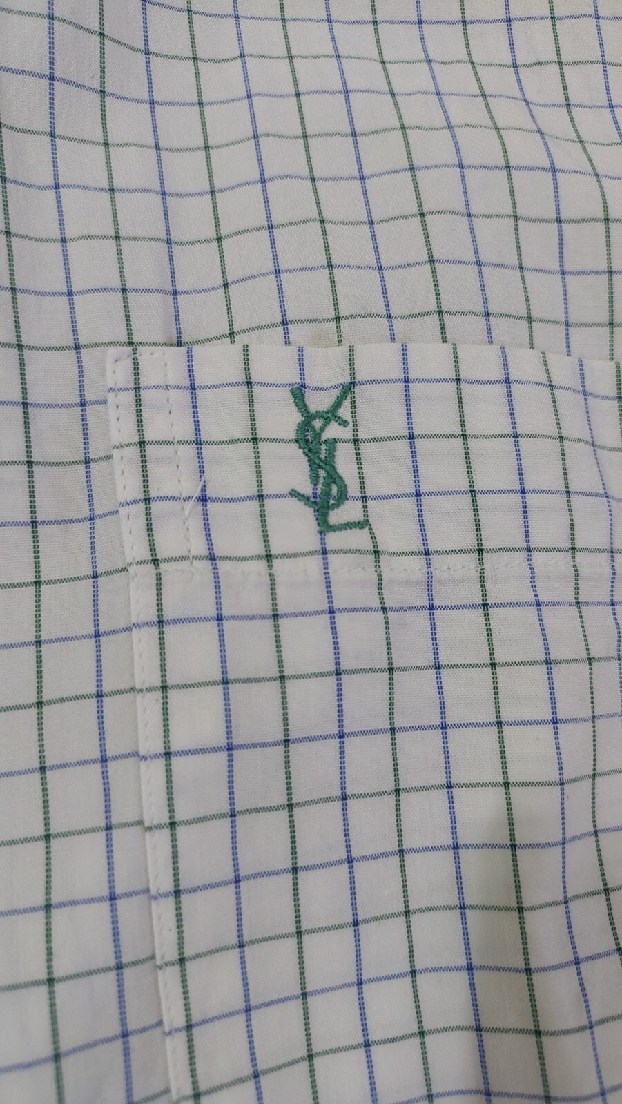 Camicia casual Yves Saint Laurent vestibilità regolare uomo YSL abito abbottonato taglia L