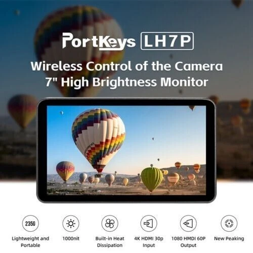 Portkeys LH7P 7Zoll drahtlose Kamera Steuerung Mointor 4K HDMI 3D-LUT Touchscree - Bild 7 von 12