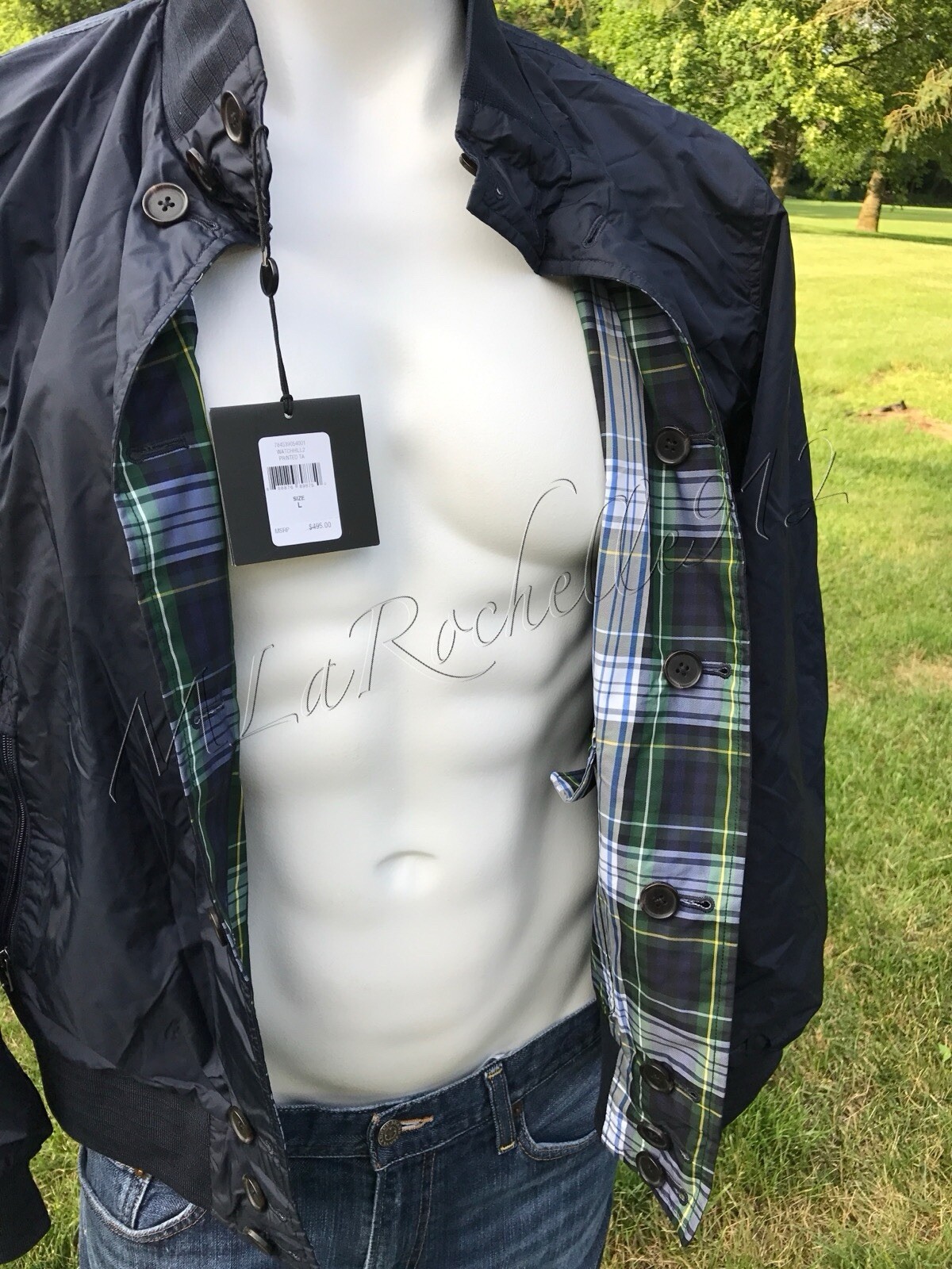$500 Ralph Lauren RLX WATCHILL Plaid & Navy Reversible Jacket ~RARE image 4