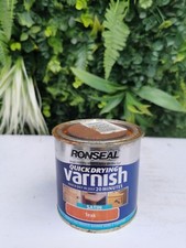 Ronseal Interior Varnish Satin ,with diamond hard   .quick Draying Teak 250ml