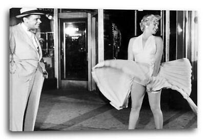 Wandbild Marilyn Monroe weisses Kleid fliegt hoch sexy