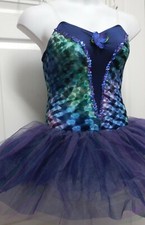 NAVY TIE-DYE VELVET Short TUTU BALLET DANCE CHILD LADIES PLUS SZS 5 tier sk NWT