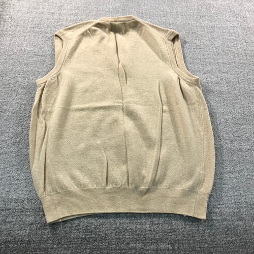 Pringle Of Scotland Sweater Mens 44 Pullover Beige Vest Lambswool Vintage - Picture 5 of 10