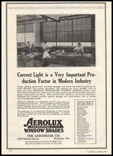 1922 Illinois Glass Co. Chicago Photo Aerolux Ventilating Window Shades Print Ad