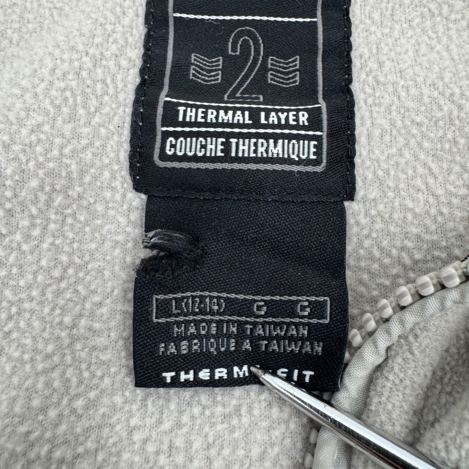 SACAI X NIKE Giacca pile donna vintage ACG Nike full zip strato termico grigio bordo giallo L