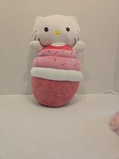 Vintage 2014' Sanrio Hello Kitty 14" Tall Cupcake Sweet Plush Toy, Missing Bow