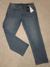 THE PERFECT JEAN NYC Athletic Fit Stream Mens Jeans Medium Blue 32x30 OG Stretch