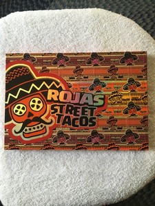 Rojas Street Taco Cigar cigar band art-w/ lg sticker -10 1/2" x 7" - CIGart by T
