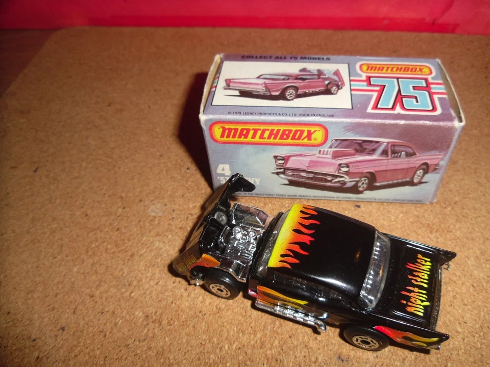 VHTF Australian Issue Matchbox 75 #4-'57 Chevy Rare "Night Stalker",MINMB,NOS. - Image 4 of 4