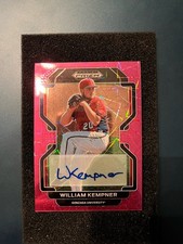 Panini Prizm Draft Picks William Kempner Gonzaga Pink Holo Laser Auto PDP106
