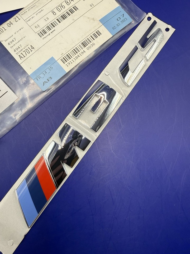 Logo Badge Emblem Monogram BMW M3 Cs F80 LCI Since 2015 OEM 51148076874 ...