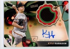 2024 Topps Holiday Mega Box Relic Card /50 Kyle Harrison Rookie Auto RC 0t9q. rookie card picture
