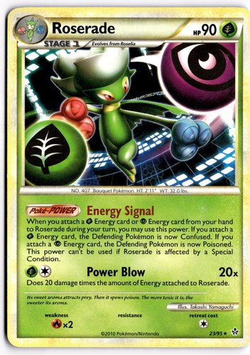 Pokemon TCG Roserade 23/95 Unleashed Rare MP