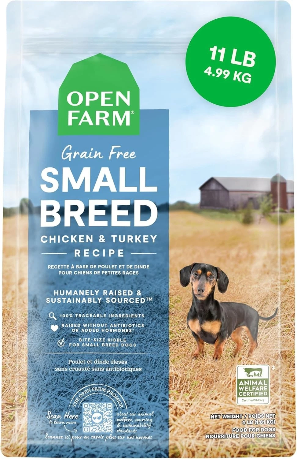 Open Farm, Grain-Free Dry Dog Food for Small Breeds, High-Protein Kibble
