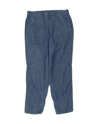 J. Crew Damen Tapered Chino Hose US 6 Medium W30 L27 Blau Baumwolle GL09