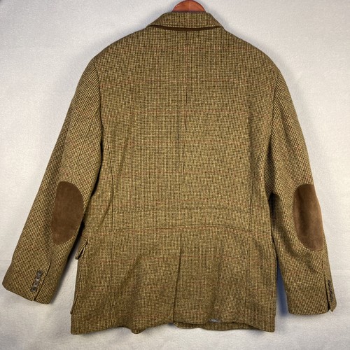 Chaqueta de Caza J Crew Para Hombres 44R Tostado Tweed Yorkshire Bolsillos de Lana Exterior Clásica - Imagen 5 de 9
