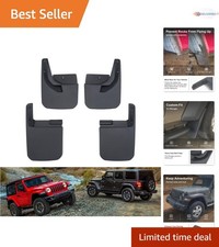 Mud Flaps For Jeep Wrangler Jl 2018-2026 Heavy Duty Splash Guards 4 Pcs Set Mud Flaps For Jeep Wrangler Jl 2018-2026 Heavy Duty Splash Guards 4 Pcs Set