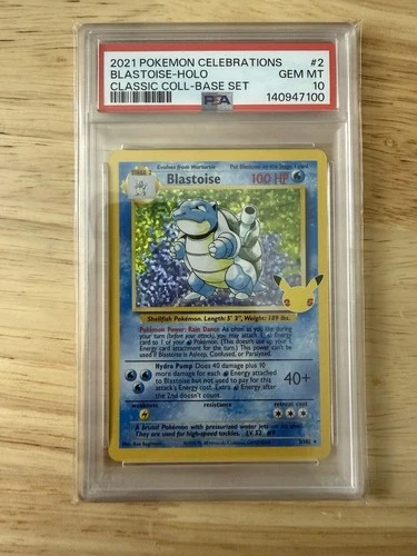 2021 POKEMON CELEBRATIONS BLASTOISE-HOLO PSA 10