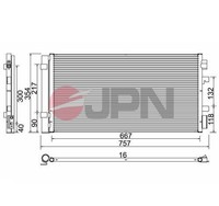 JPN Kondensator, Klimaanlage 60C9128-JPN FüR Renault