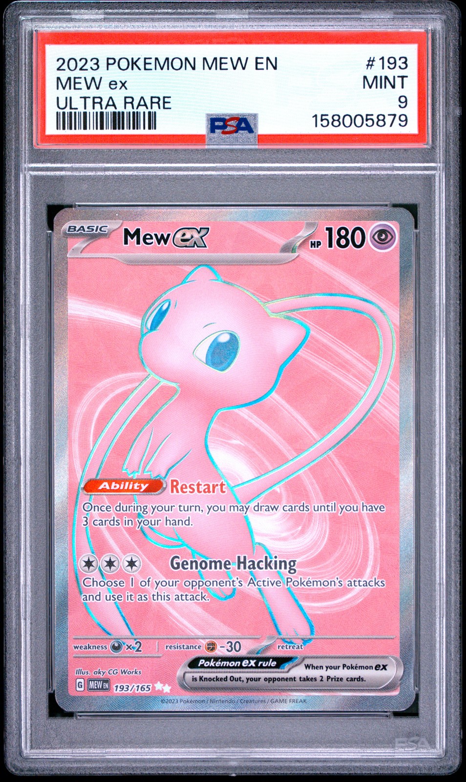 2023 POKEMON MEW EN-151 ULTRA RARE #193 MEW EX PSA 9